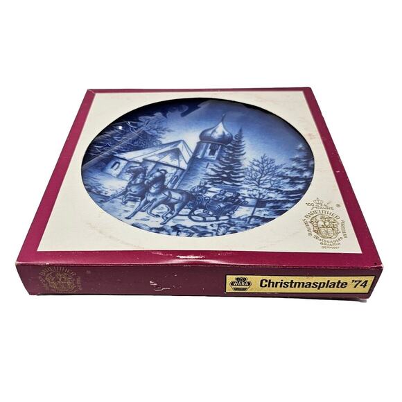 1974 BAREUTHER Christmas Plate Hinterzarten in the Black Forest Germany Vtg - Picture 9 of 11